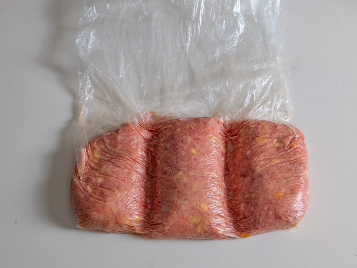 半熟卵のハンバーグ作り方