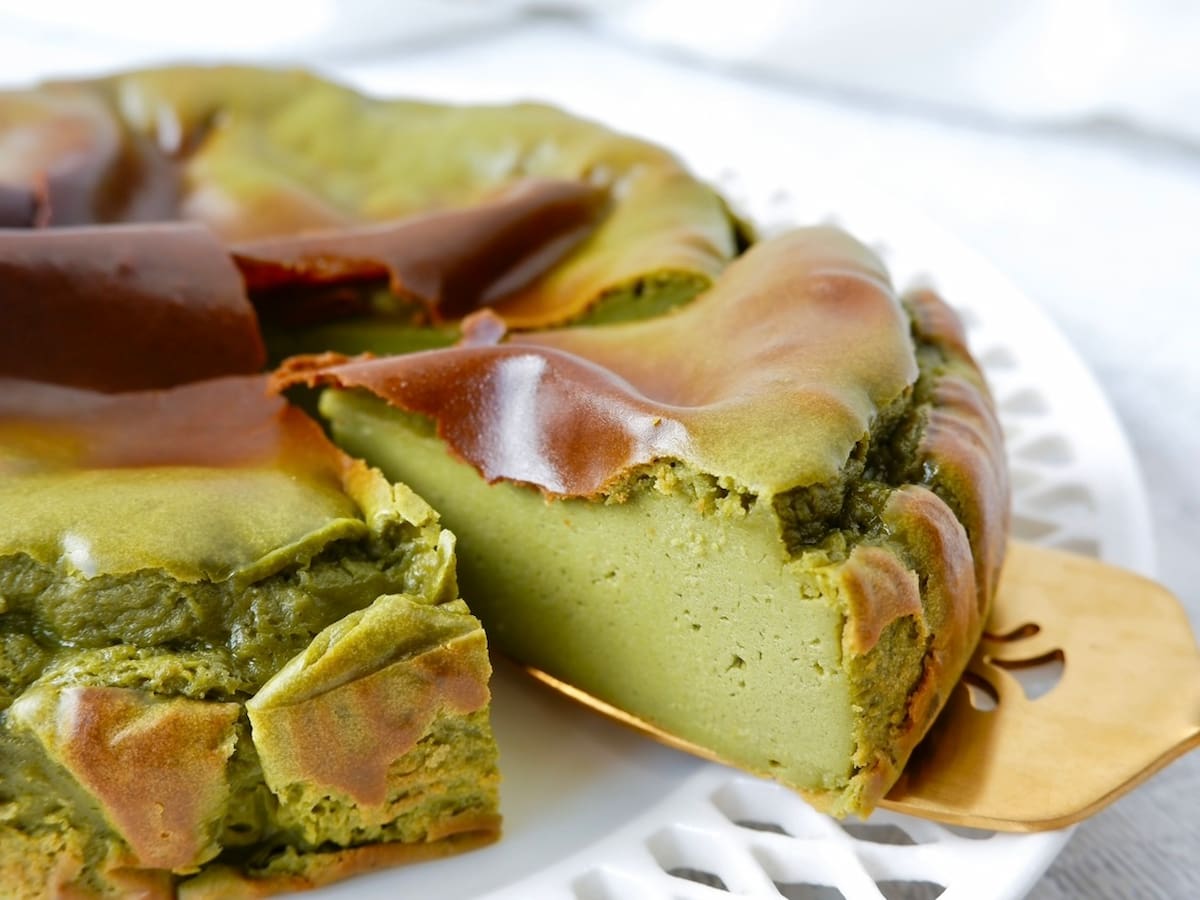 抹茶のお豆腐チーズケーキ