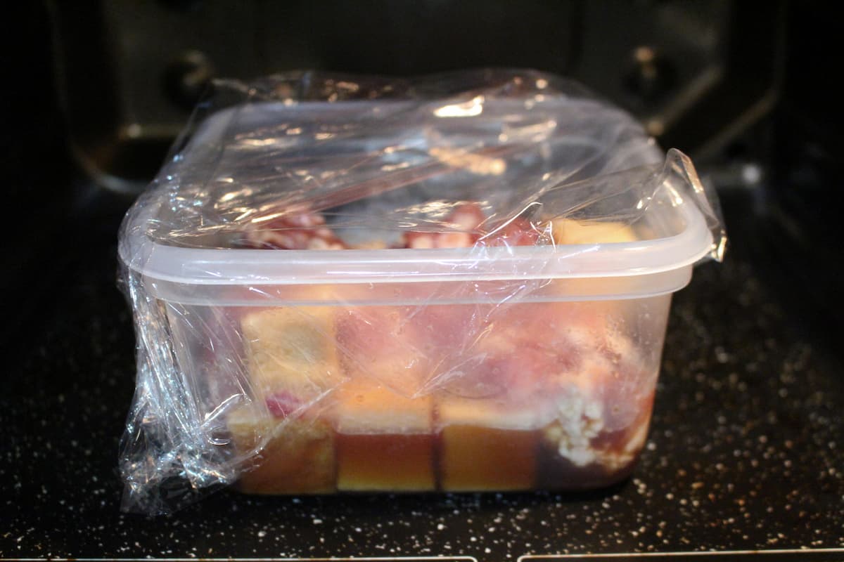 「厚揚げと豚肉の照りうま煮」