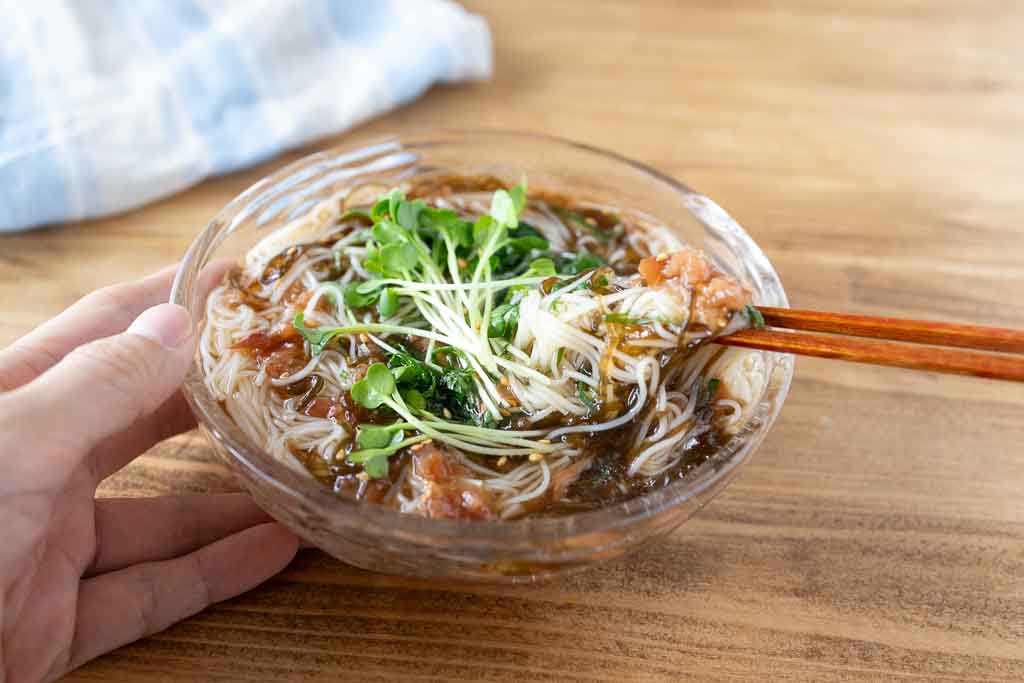 梅もずくそうめん
