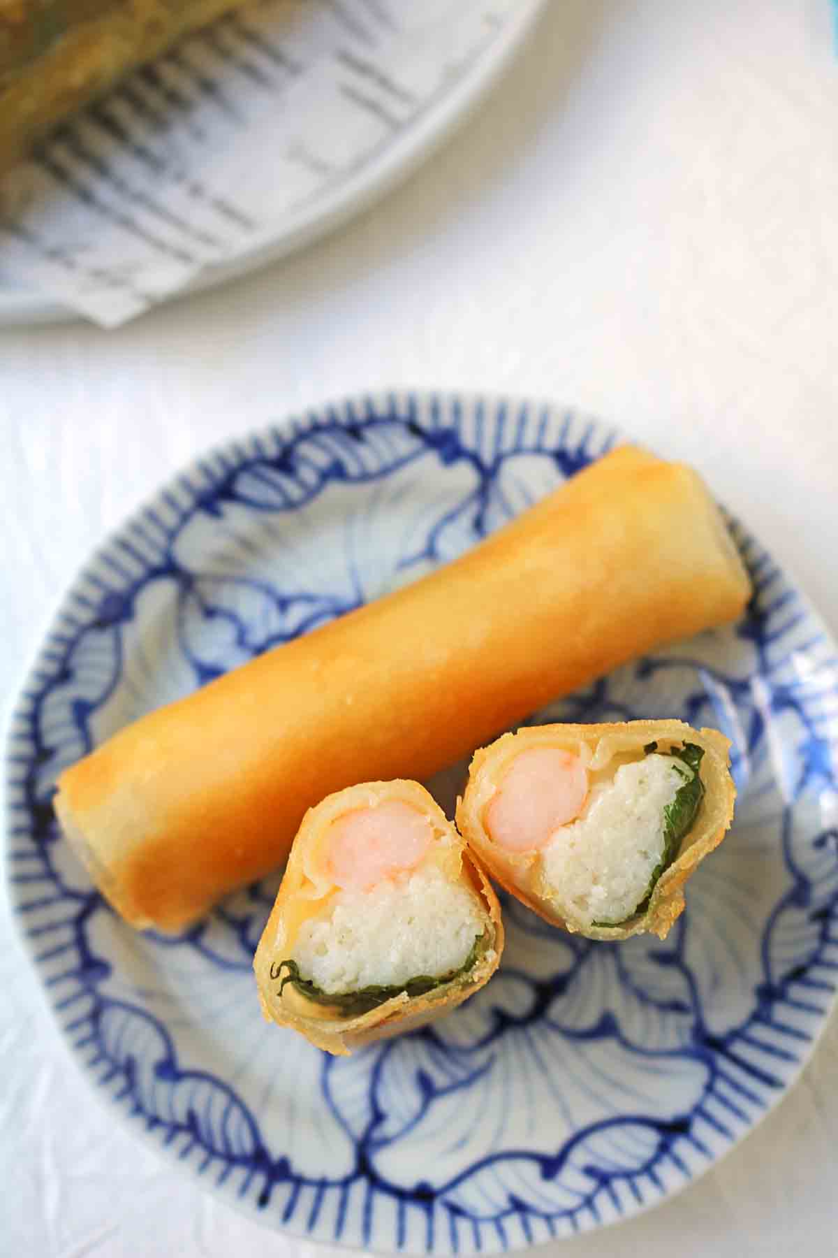 「えびとはんぺんのくるくる春巻き」簡単レシピ