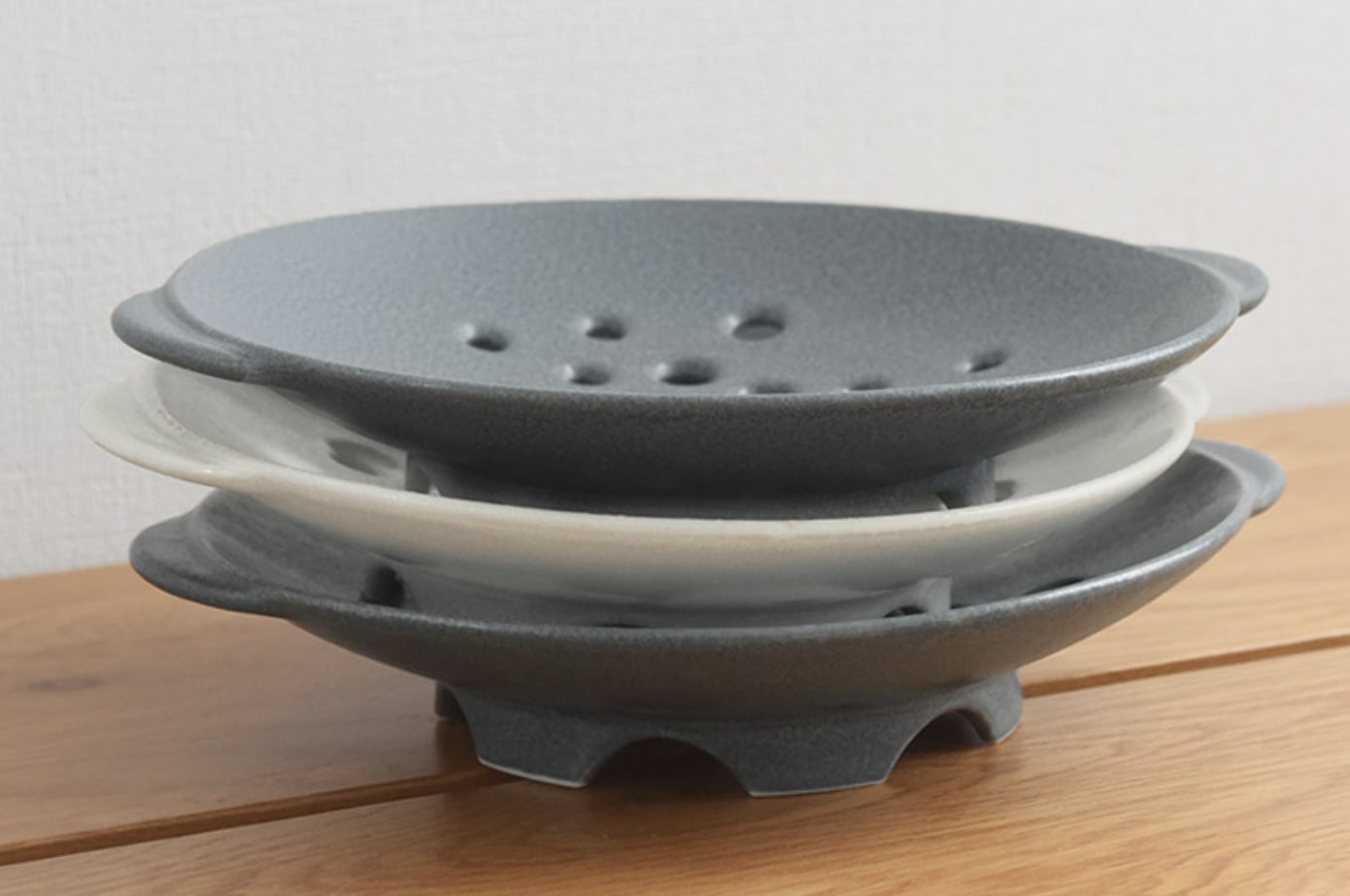 bon moment 毎日使いたくなる そのまま食卓へ 陶器の蒸し皿 美濃焼／ボンモマン