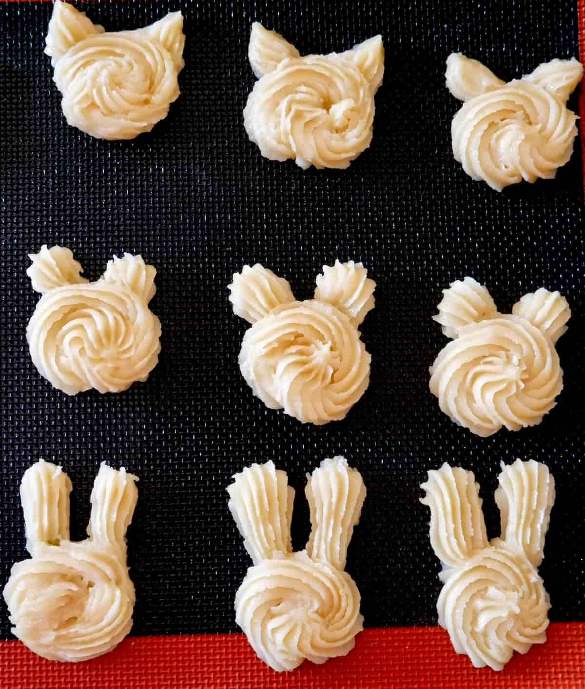 米粉の絞り出しどうぶつクッキー