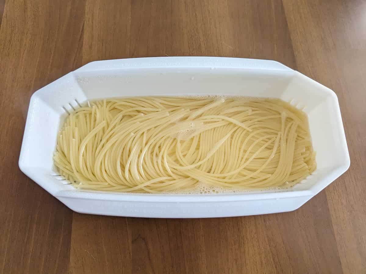 お皿にもなる　電子レンジでパスタメーカー 　使用感2