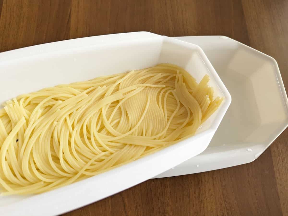 お皿にもなる　電子レンジでパスタメーカー 　使用感3