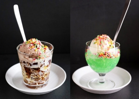 どっちが好み？おうちで簡単「クリームソーダ＆コーヒーゼリーフロート」の作り方