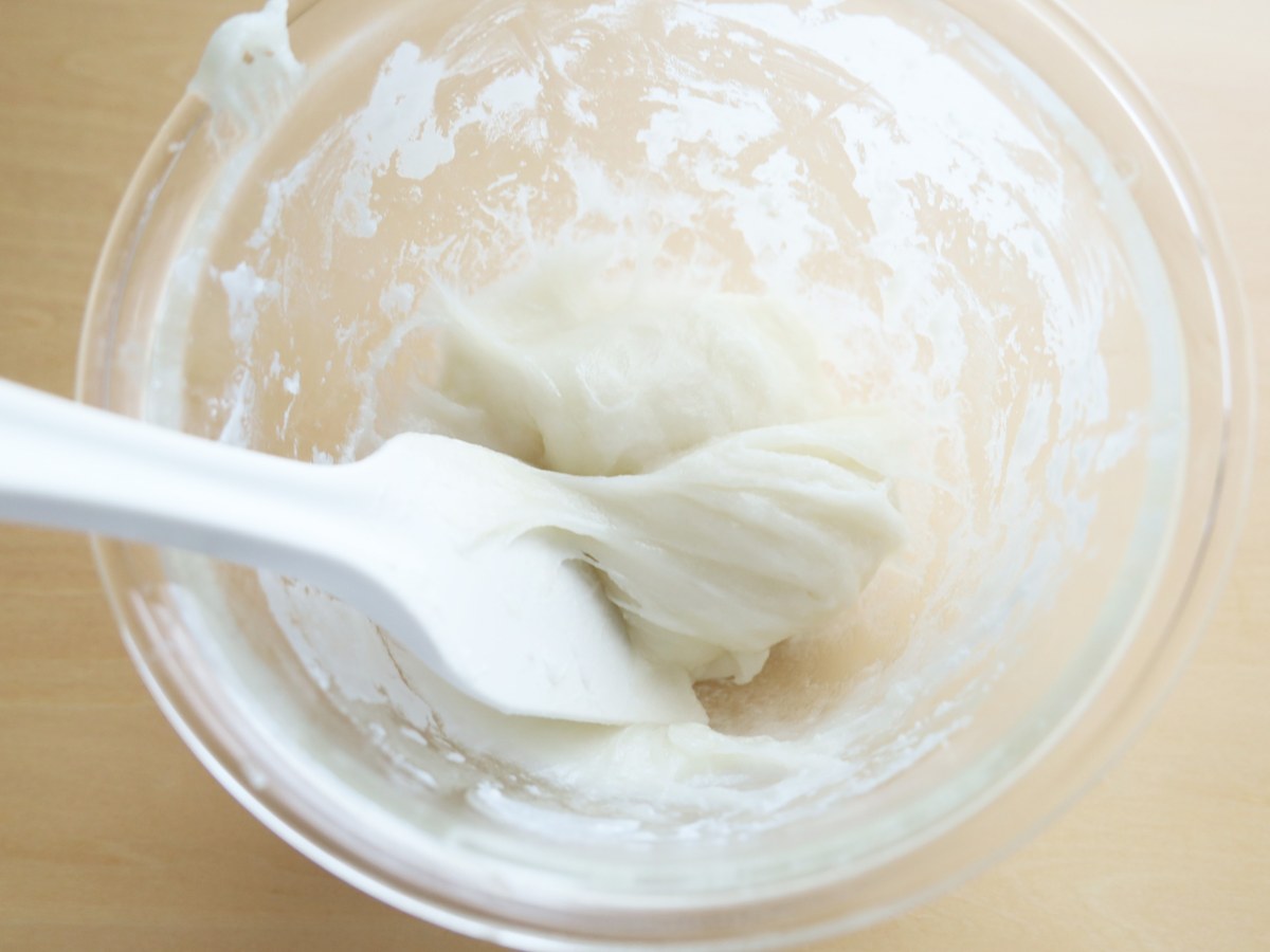 レンジ加熱して混ぜる