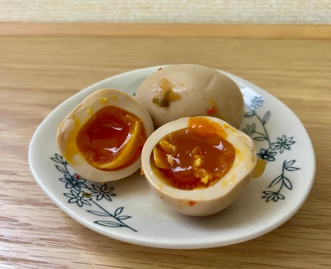 セブン韓国グルメフェアで発見♪香味ダレたっぷりの「煮たまご」が絶品！