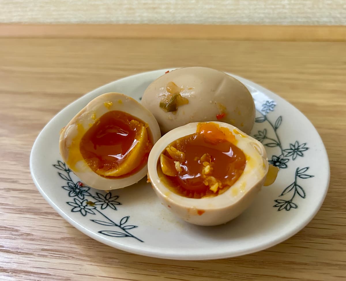 セブン韓国グルメフェアで発見♪香味ダレたっぷりの「煮たまご」が絶品
