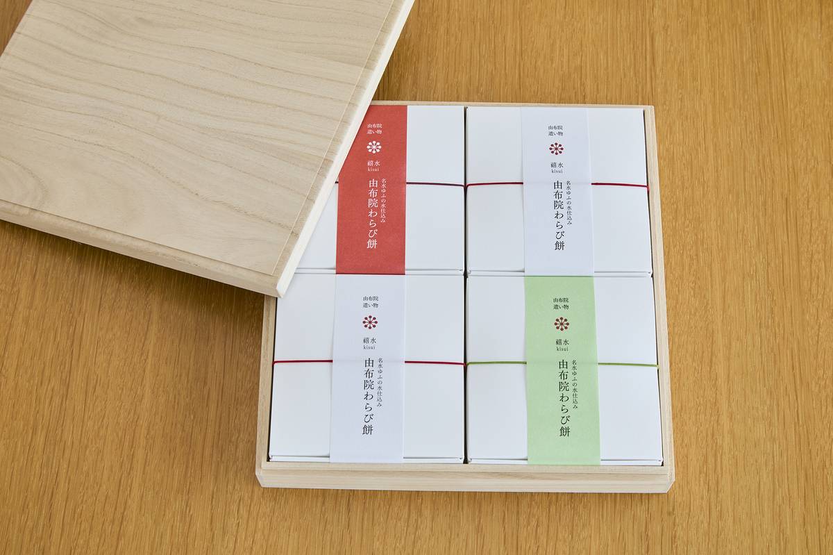 わらび餅のパッケージの様子
