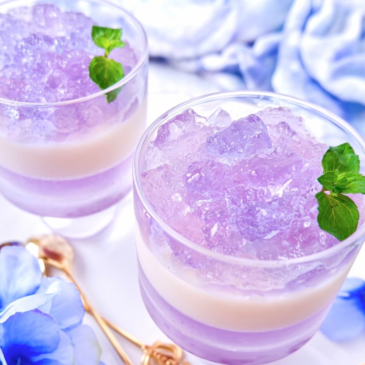 キラキラ紫陽花ゼリー