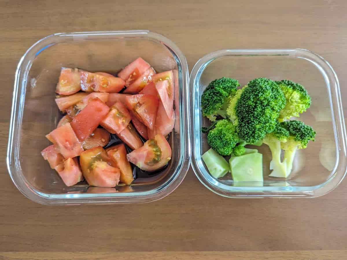 耐熱ガラス食器（正方形）使用例