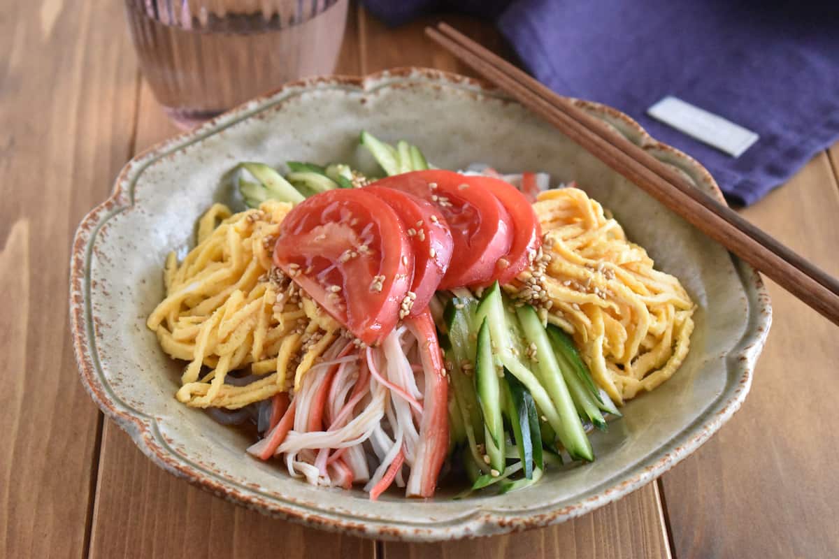 仕上げ(しらたき冷麺)
