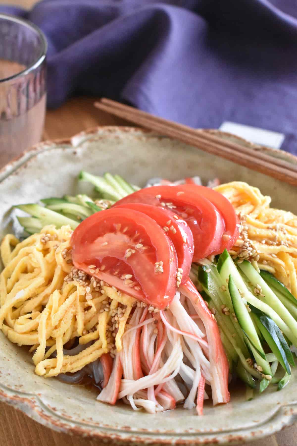 仕上げ(しらたき冷麺)