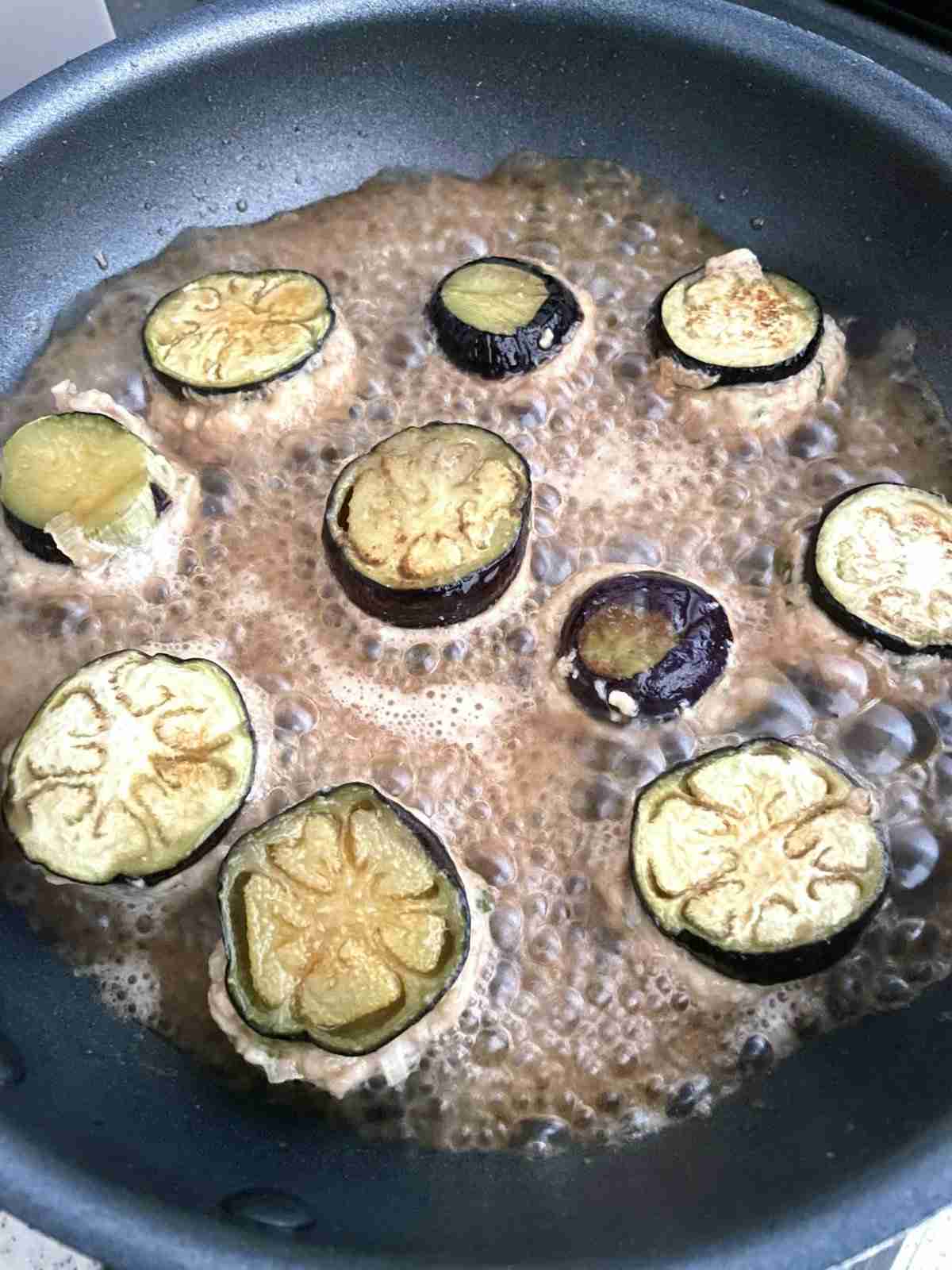「とろっとなすのはさみ焼き」レシピ