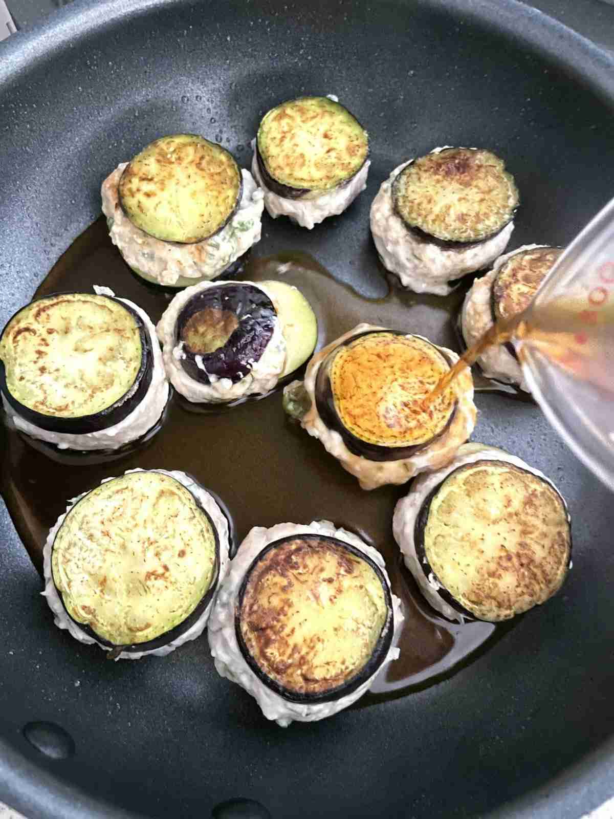 「とろっとなすのはさみ焼き」レシピ
