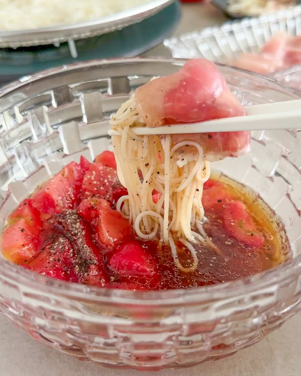 冷凍トマトのそうめんつけだれ