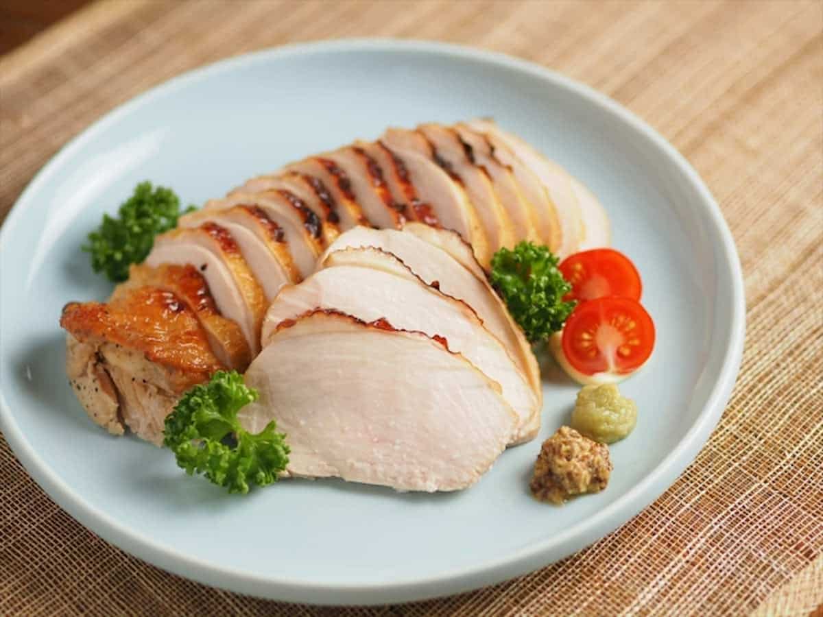  ポン酢で焼きサラダチキン