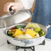 “せいろ蒸し”を手軽に！フライパンにのせるだけの「フタ付きステンレス蒸し器」が便利♪