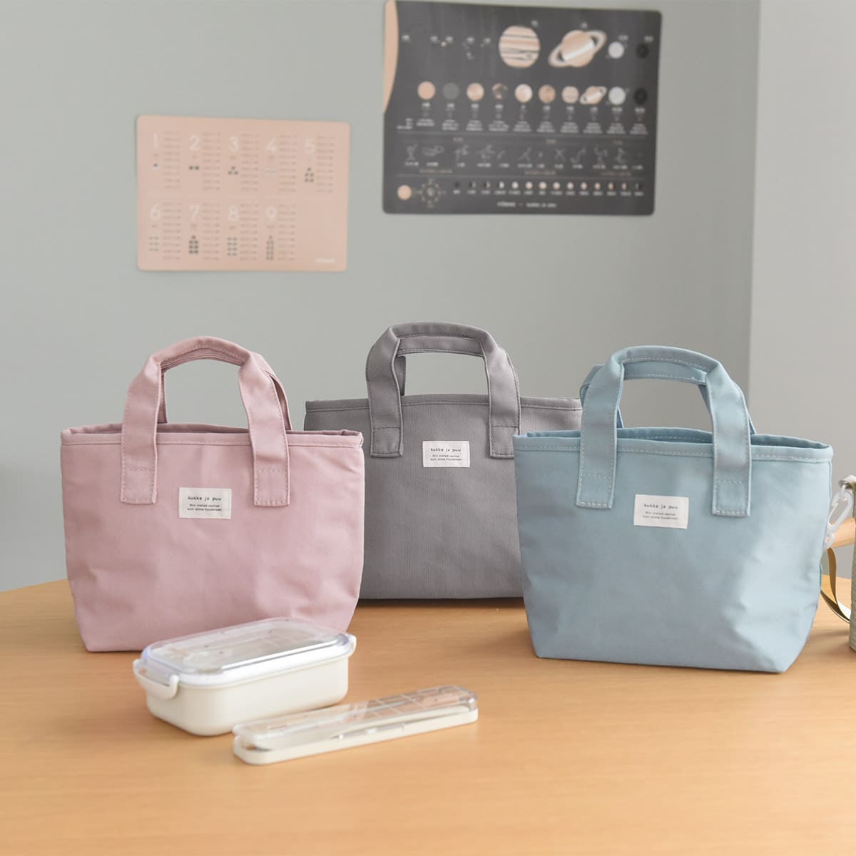 kukka ja puu 高さが変えられる ランチバッグ トートバッグ お弁当袋 保冷／クッカヤプー