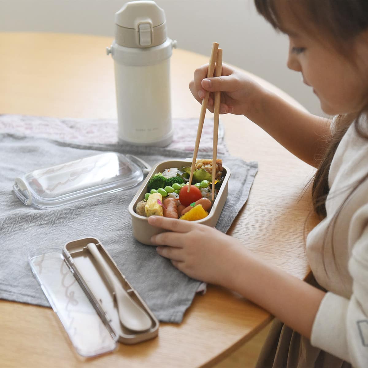 kukka ja puu 北欧カラーのカトラリーセット キッズ 箸スプーン／クッカヤプー