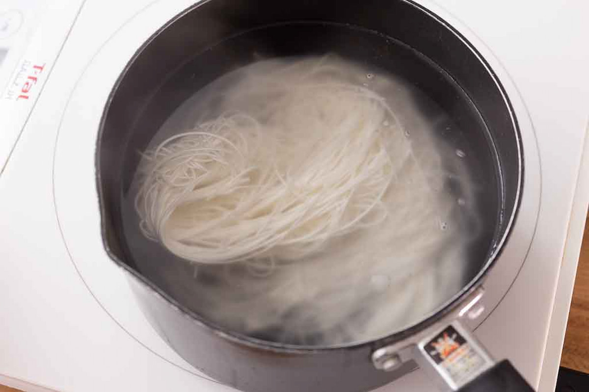 ツナとトマトの冷製カッペリーニ風そうめん