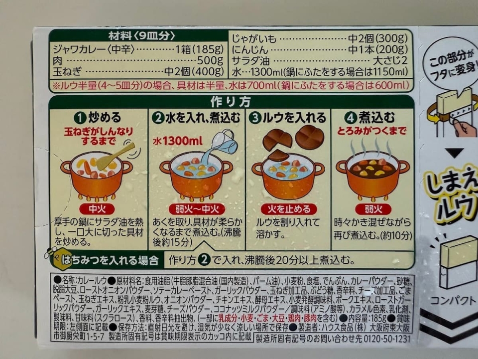 箱の裏