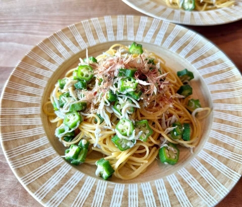 暑い日でも食べやすい！あっさりおいしい「オクラとしらすの夏パスタ」