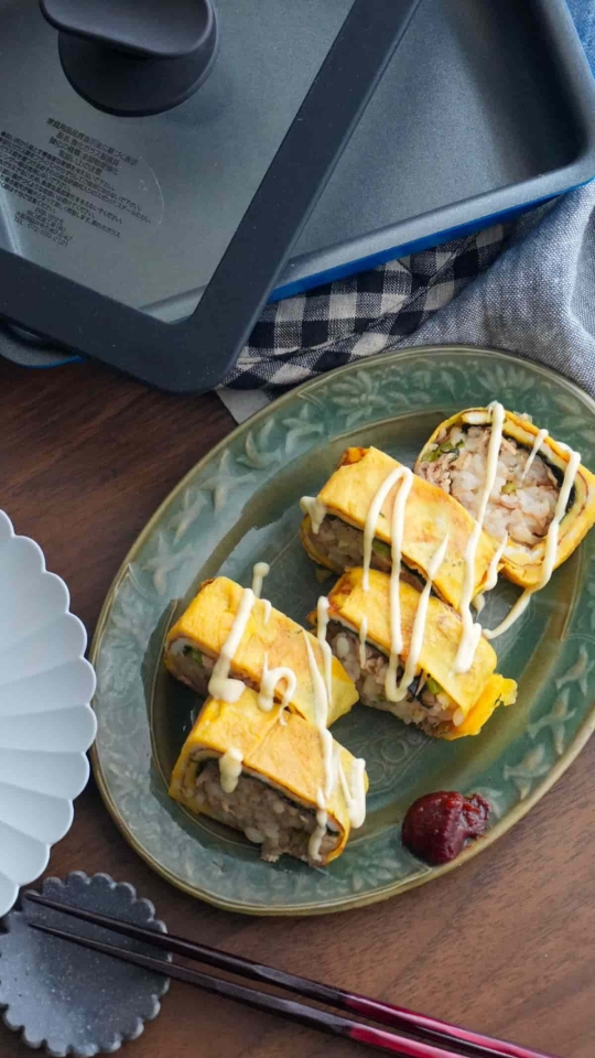 巻くだけで完成！夏休みの栄養ランチ「くるくるキンパ風チャーハン」