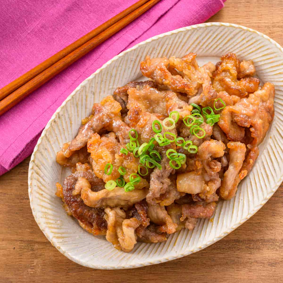 「豚こま油淋鶏」レシピ