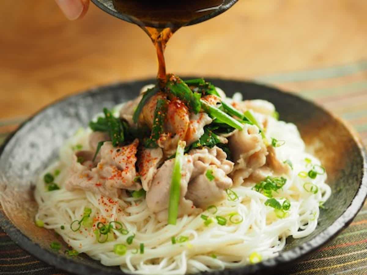 筋肉料理人さん 冷しゃぶ油そうめん