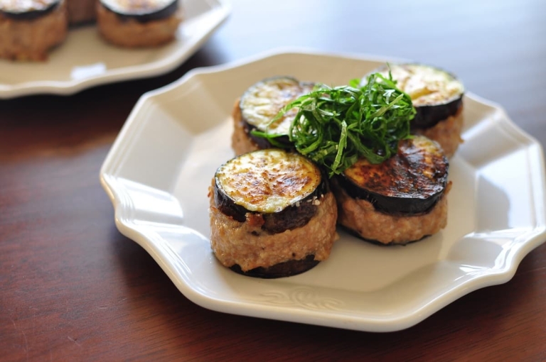 なすのはさみ焼き