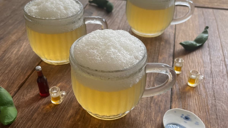 まるでビールみたい♪子どもも喜ぶ「りんごゼリー」レシピ
