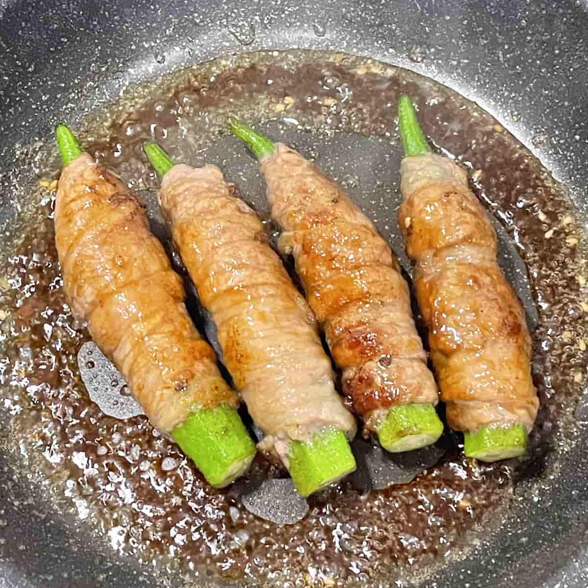 「オクラの牛肉巻き」レシピ