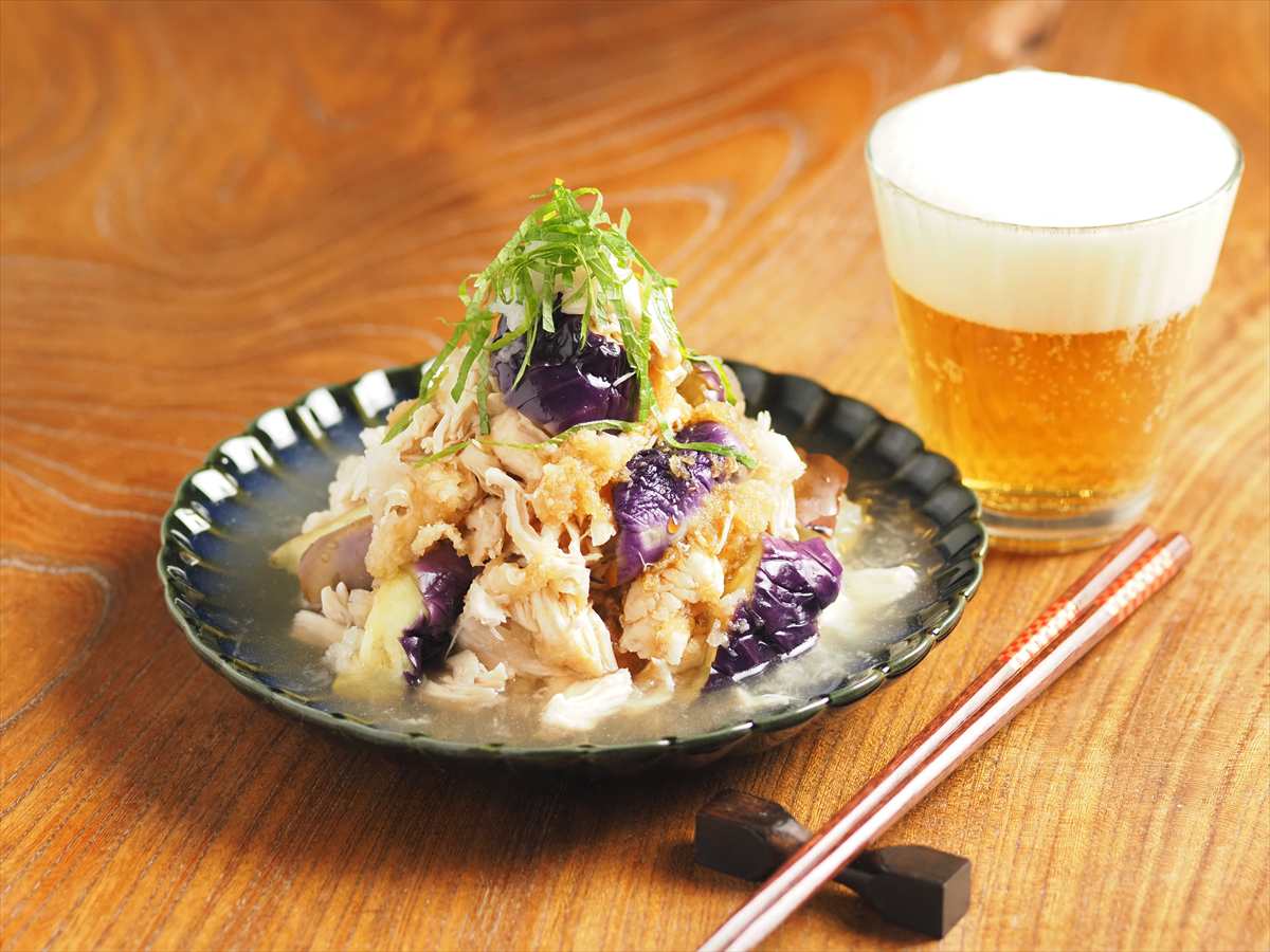 ささみと茄子のぽん酢おろし和え
