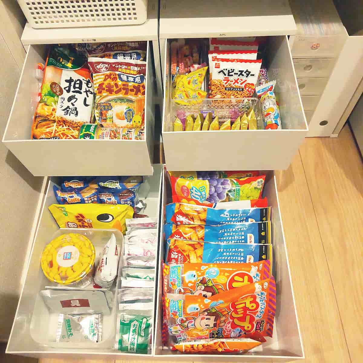 無印良品グッズを使った「お菓子収納アイデア」