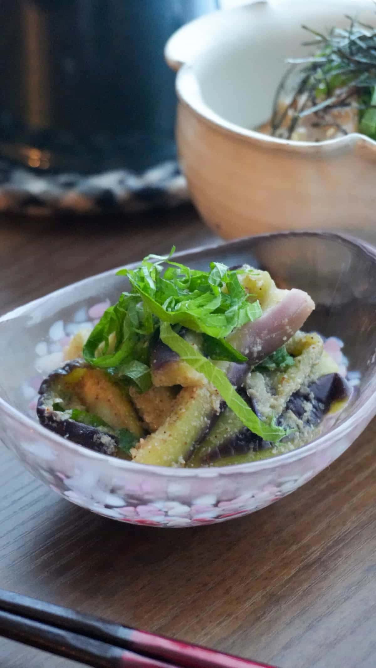「なすのごま酢和え」レシピ