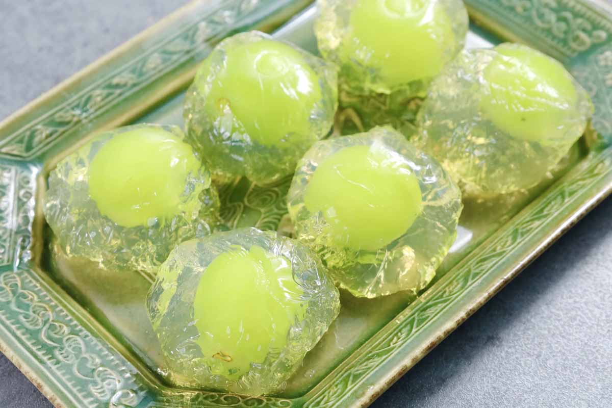 「ジャスミン茶香る！シャインマスカットゼリー」レシピ