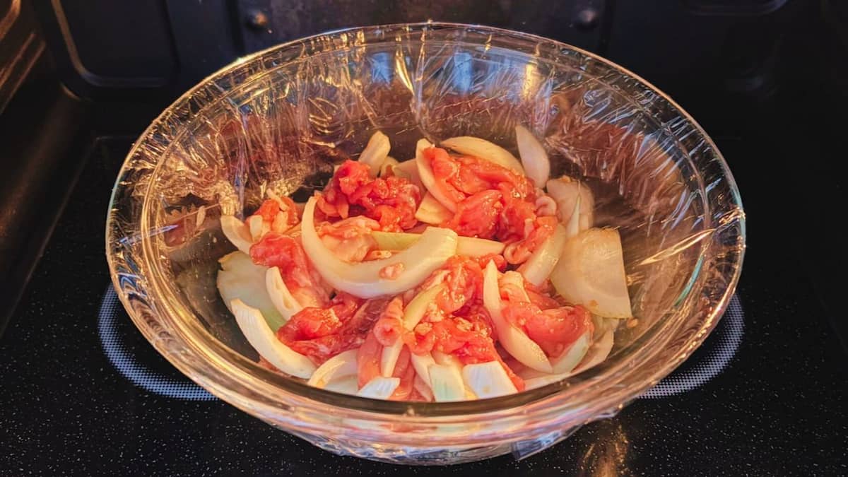豚こまの生姜焼き風