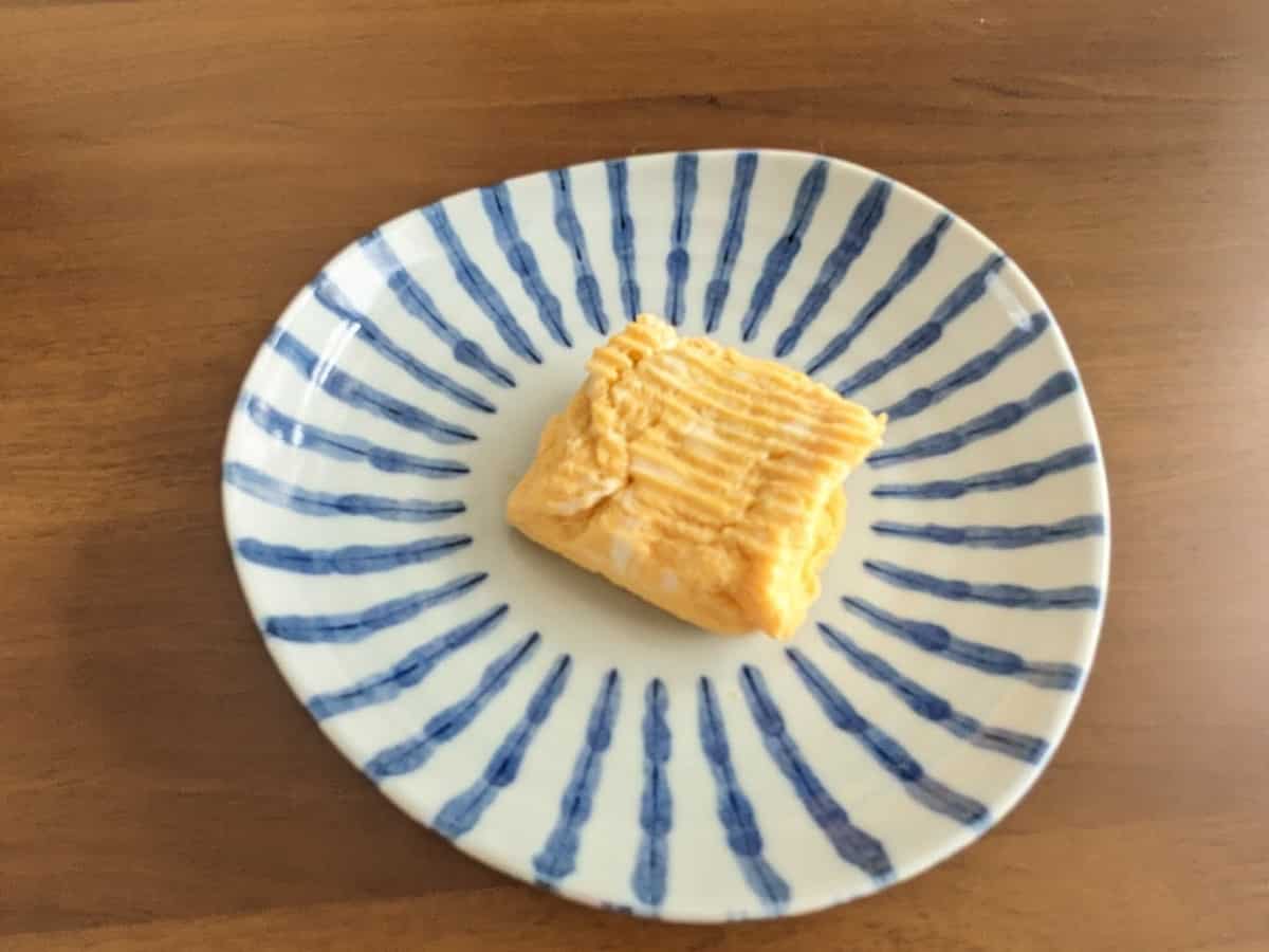 ダイソー レンジで簡単 だし巻きたまご 完成写真