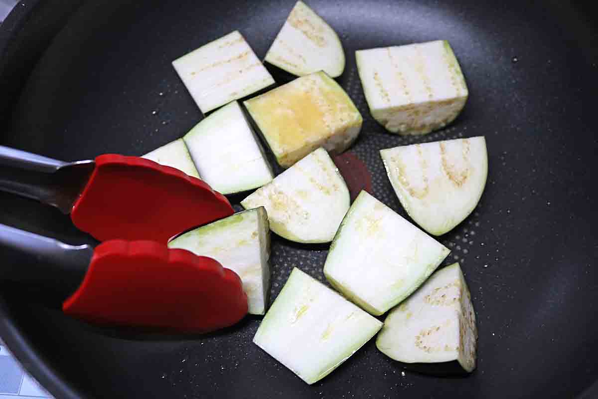 なすと厚揚げ照り焼き６