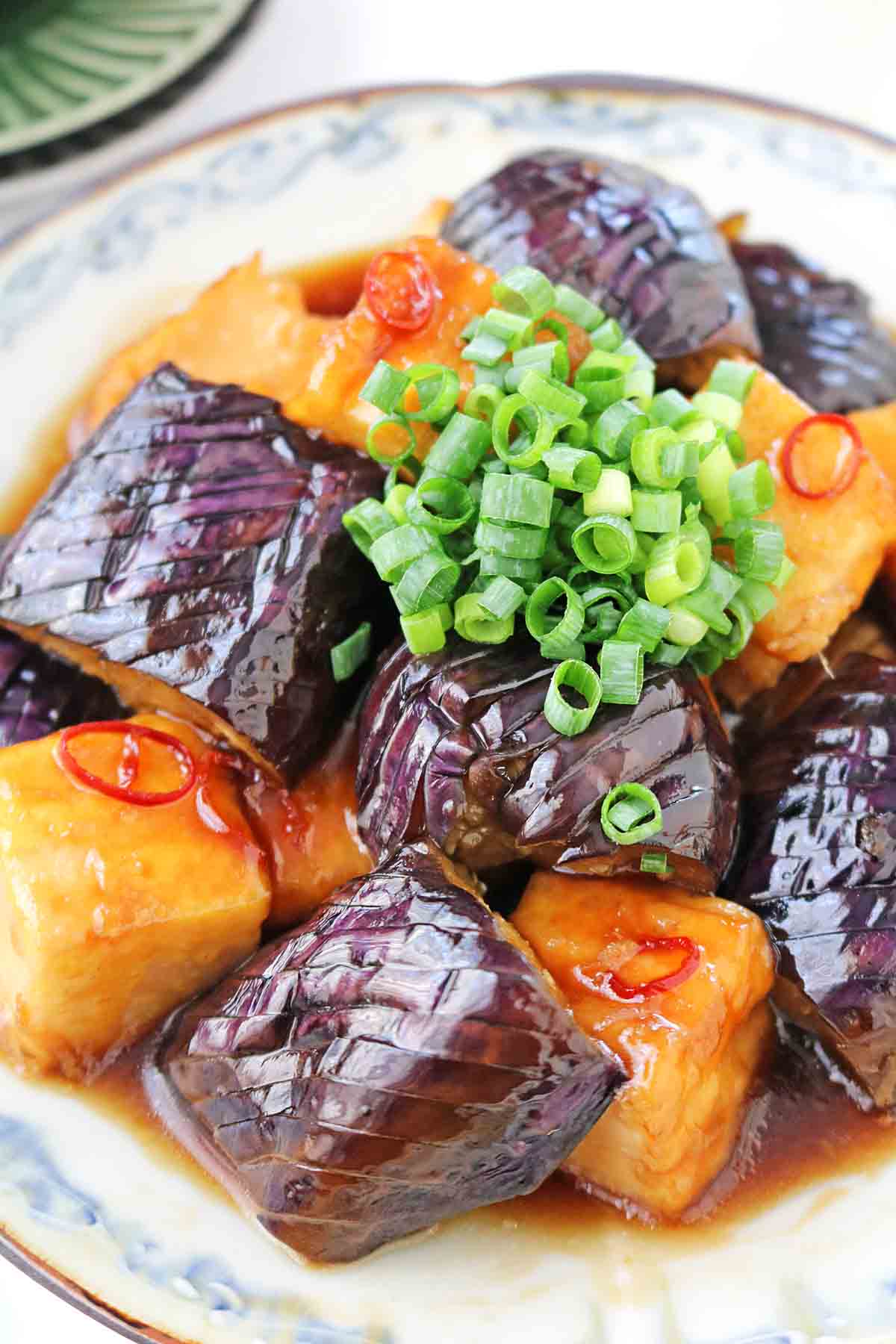 なすと厚揚げ照り焼き２