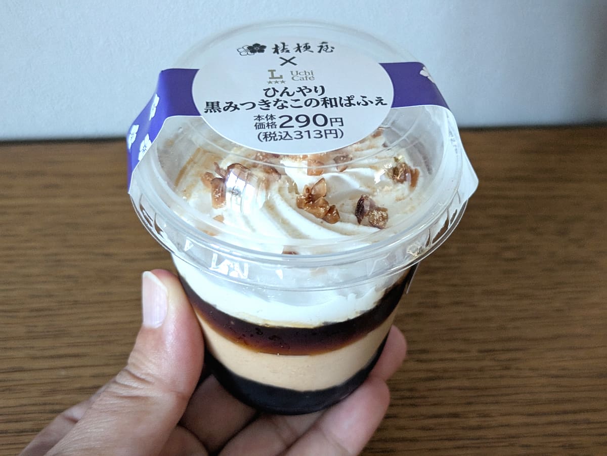 ローソン「ひんやり黒みつきなこの和ぱふぇ」