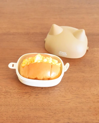 パンも入れられる♪キュートなねこ型「おにぎりケース」が新発売！
