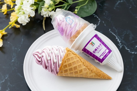コスパ最強♪「セブンプレミアム ワッフルコーン 巨峰ミルク」が新発売！