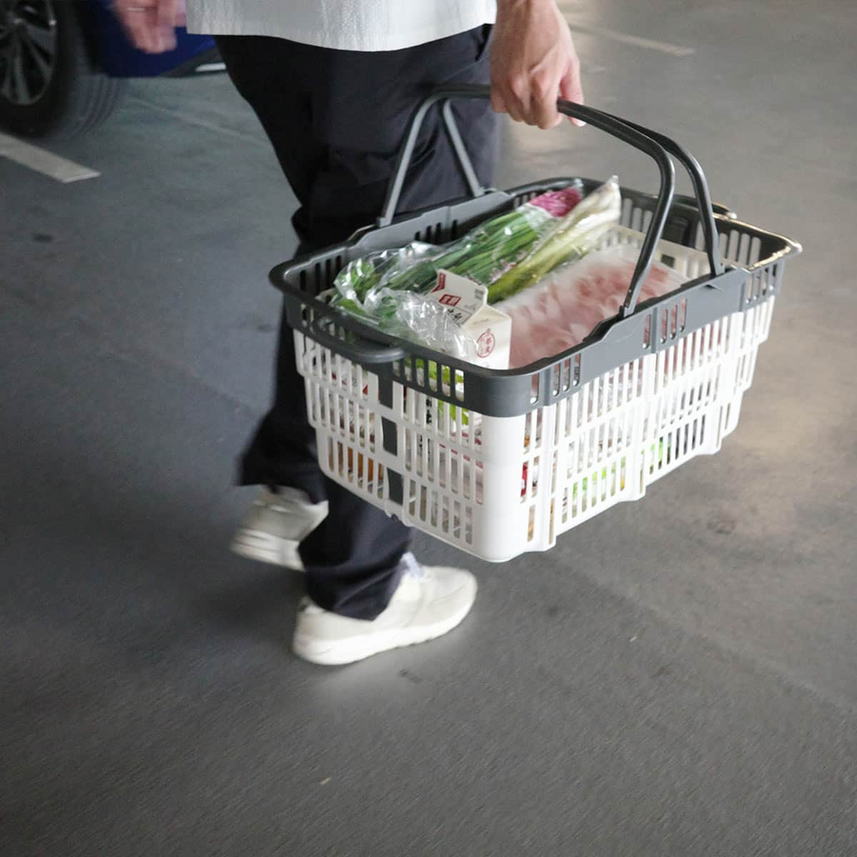 たためる買い物カゴ レジかご マイカゴ 折りたたみバスケット