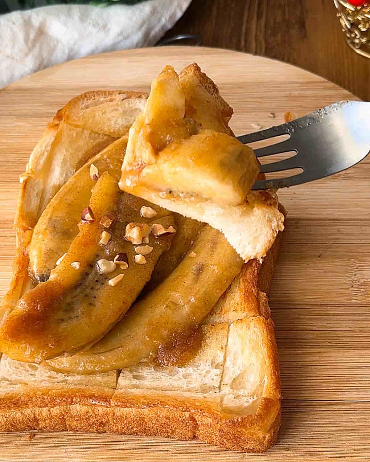 きなことバナナのトースト