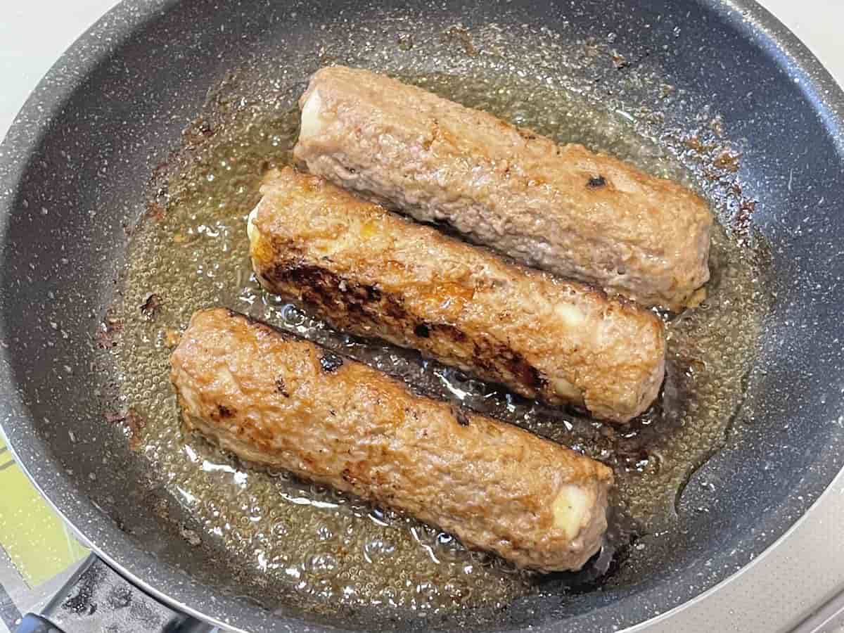 「ちくわチーズのひき肉巻」レシピ