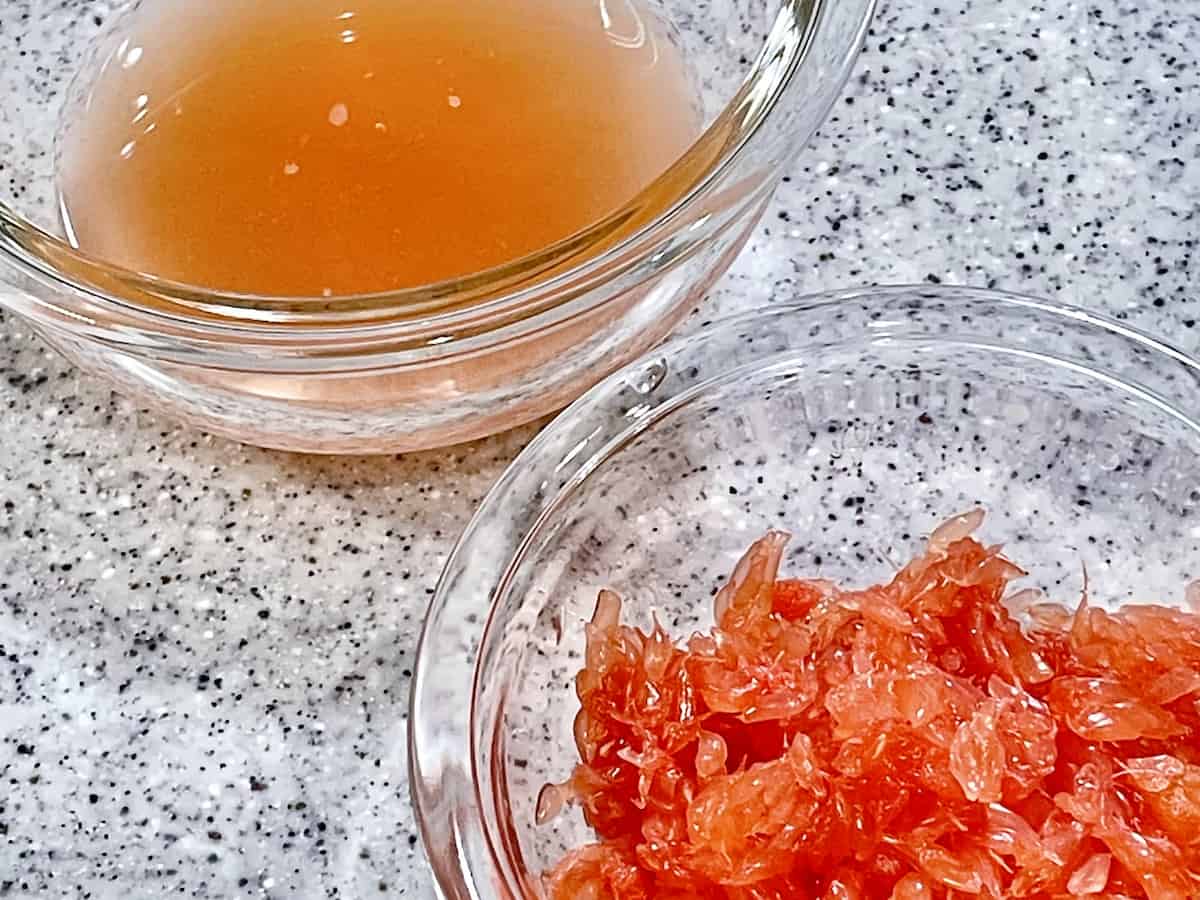 「グレープフルーツの春雨サラダ」レシピ