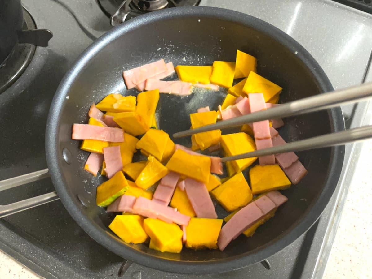 かぼちゃの塩バターきんぴら